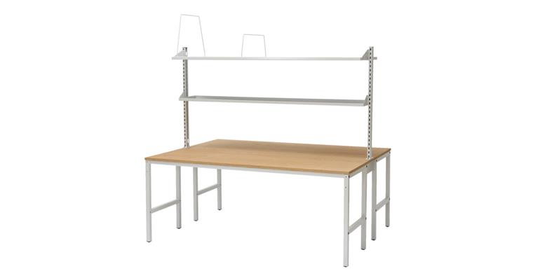 Packtisch doppelt 1500x1500x1846 mm RAL 7035