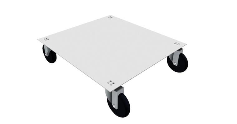 1082356201 Panel with 2 castors 120x557x600 mm with locking device, capacity approx. 300 kg