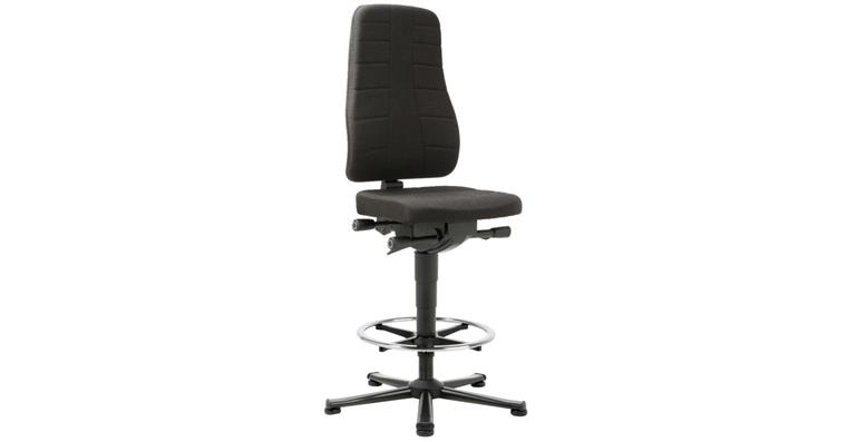 1082436502 Work swivel chair All-In-One gliders+foot ring seat H 620-900mm fabric cushion