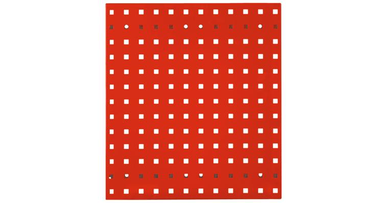 RasterPlan Lochplatte Stahlblech 1,25 mm RAL 3020 verkehrsrot BxH 500x450 mm