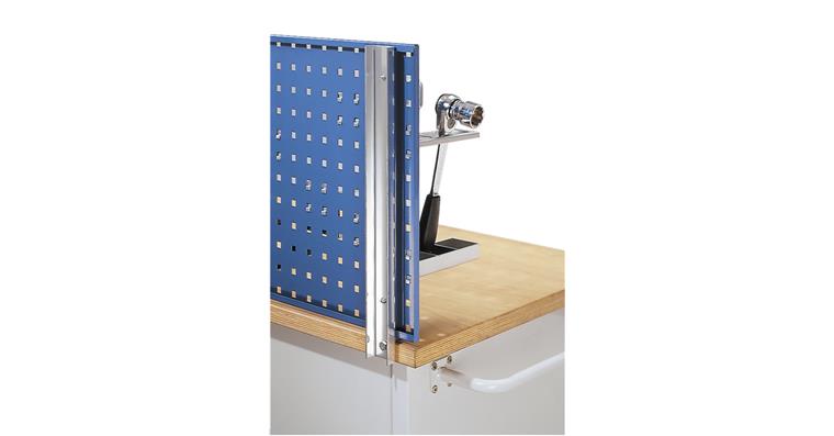 Workbench bracket for 1 perf., slotted or combination plate height 450 mm