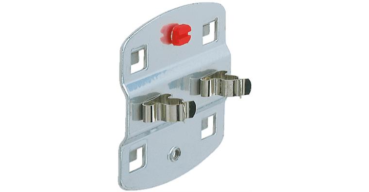 Tool clamp double for perforated plates with hole 10x10 mm dia. 16 mm pack=5 pcs