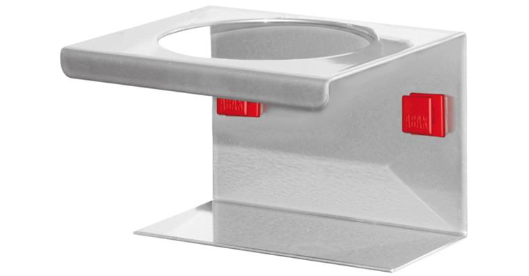Can holder 1x width x dia. 100 x 70 mm aluminium-coloured
