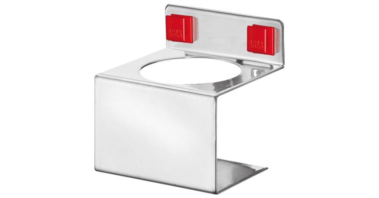 Spray bottle holder 1x width x dia. 76 x 52 mm aluminium-coloured