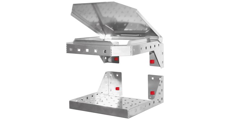 1082481192 Müllbeutelhalter 2-teilig Ø oben 250 mm alufarben