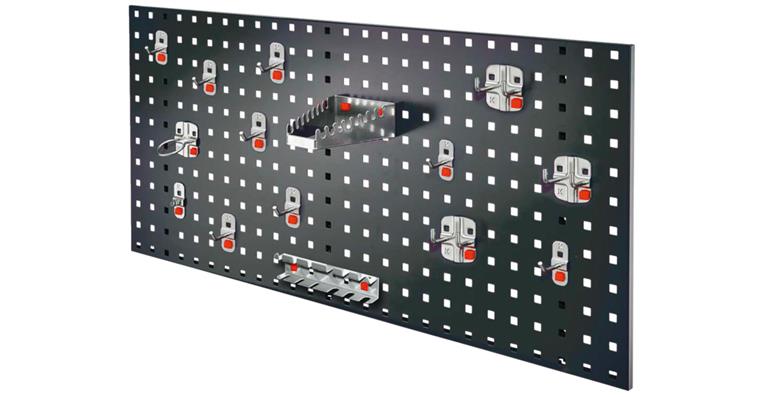 Starter set 5 1x perf. plate anthracite 450x1000mm, 15x tool holder alu-coloured