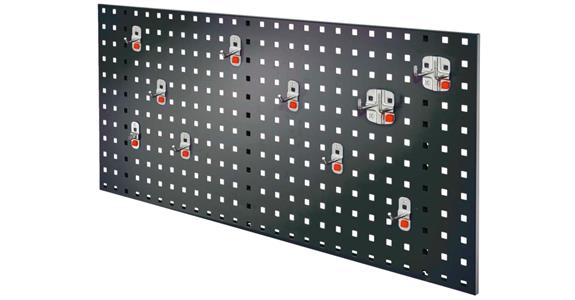 Einsteiger-Set 1 1xLochplatte anthrazit 450x1000 mm 10xWerkzeughalter alufarben
