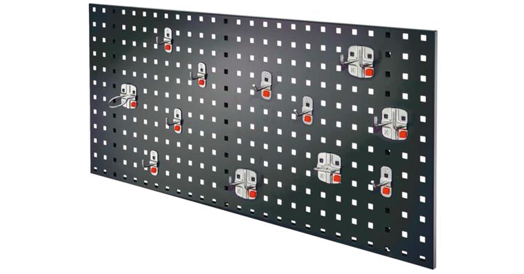 1082484104 Einsteiger-Set 2 1xLochplatte anthrazit 450x1000 mm 12xWerkzeughalter alufarben