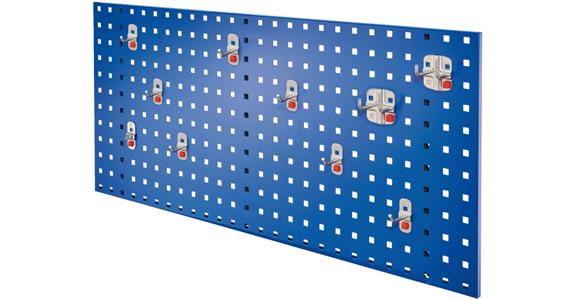 Einsteiger-Set 1 1xLochplatte enzianblau 450x1000 mm 10xWerkzeughalter alufarben