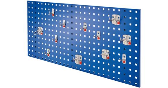 Einsteiger-Set 2 1xLochplatte enzianblau 450x1000 mm 12xWerkzeughalter alufarben