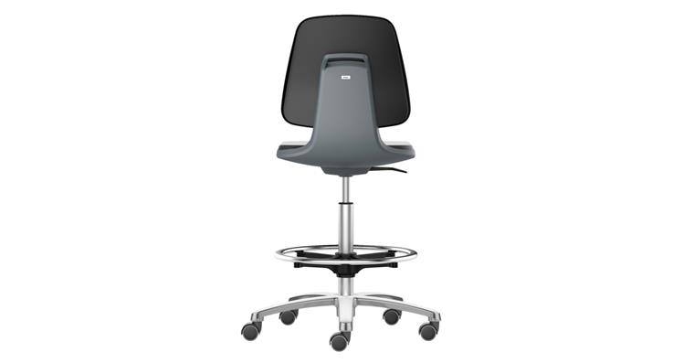 Arbeits-Drehstuhl Labsit Sitz-Stopp-Rollen Kunstleder anthrazit Sitzhöhe 560-810