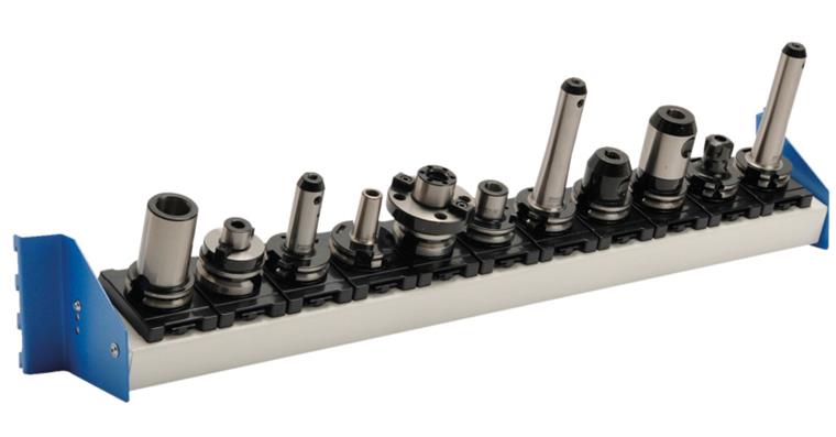Tool holder shelf narrow RAL 7035/5012 for CNC trolley cat. no. 83959 101+201