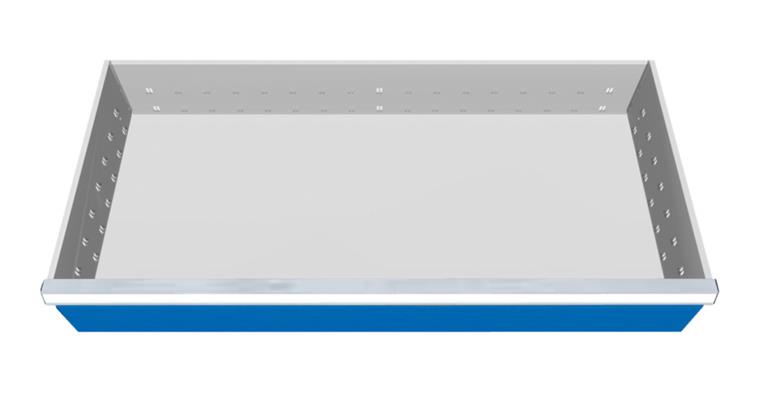 CNC-Schublade 900x400x150mm RAL7035/5010 für Flügeltürenschrank Kat-Nr 83965 601