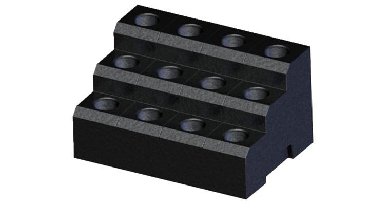 1083976102 CNC tool chuck holder SK 40 for 12 chucks, made of black EPP foam