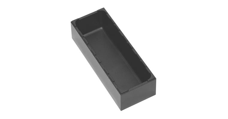 Uni box ABS plastic black HxWxD 48x144x384 mm