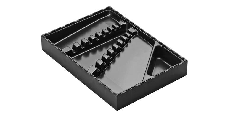 Werkzeugaufnahme ABS Doppelringschlüsselbox 10 Steckplätze 48x240x336 mm