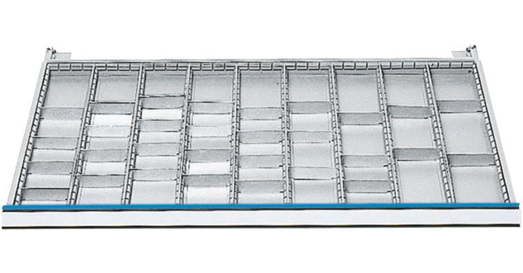 Drawer fixture centre rails+dividers ser. 100/1005 mo. 1005 H 50 mm