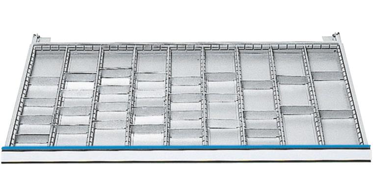 Schubladeneinrichtung Mittelschienen+Trennwände Se. 100/1005 Mo. 1005 H 50 mm