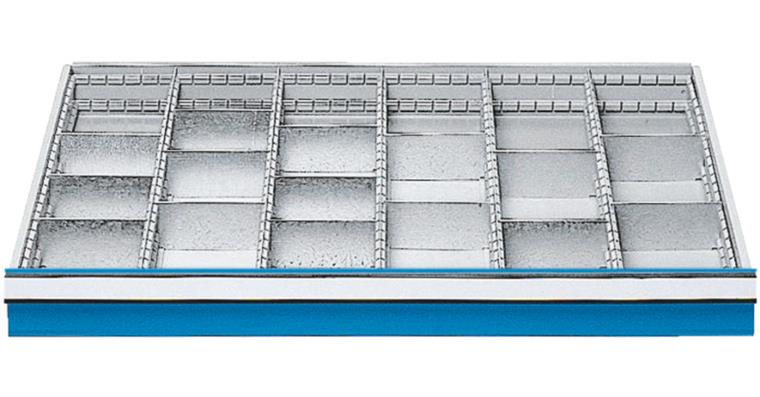 Schubladeneinrichtung Mittelschienen+Trennw. Se. 100/1005 Mo. 1007 H 150+175 mm