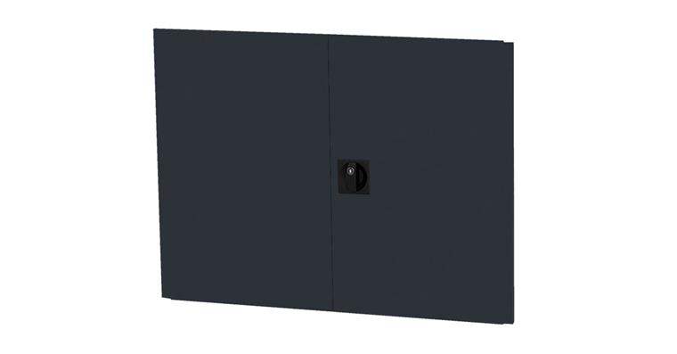 Flügeltür 2 Stück Schrankbreite 1005 mm Nutzhöhe 700 mm RAL 7016