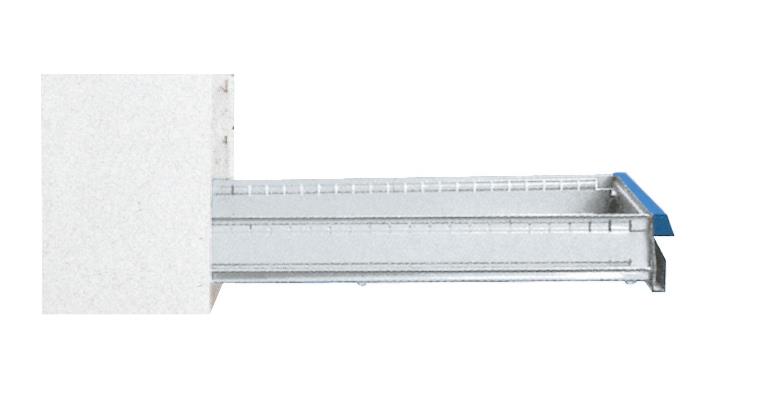 Schublade BxT 450x600mm Vollauszug 100% 100kg Fronthöhe 150mm RAL7035/5012