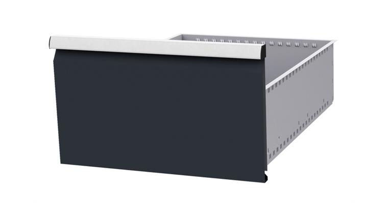 Schublade BxT 450x600mm Vollauszug 100% 180kg Fronthöhe 300mm RAL7035/7016