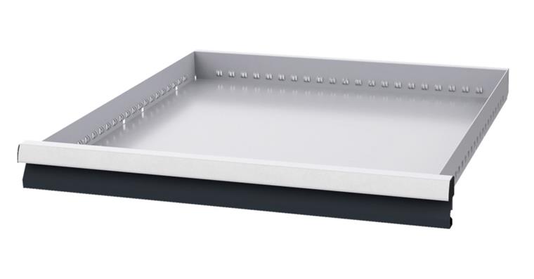 Drawer WxD 600x600mm full-exten. sl. 100 % 100kg front height 75mm RAL7035/7016
