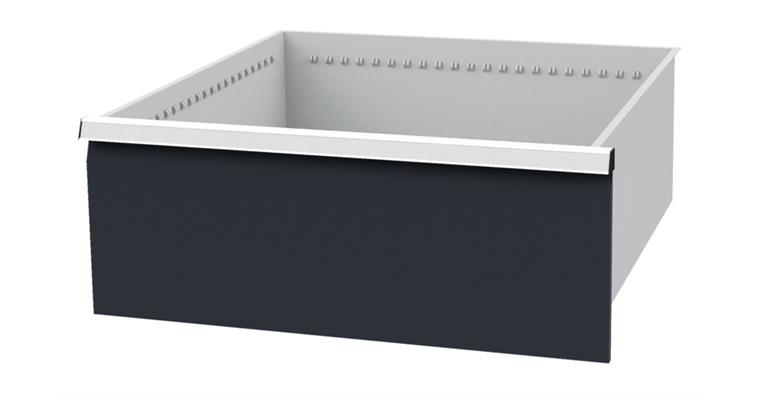 Schublade BxT 600x600mm Vollauszug 100% 180kg Fronthöhe 250mm RAL7035/7016