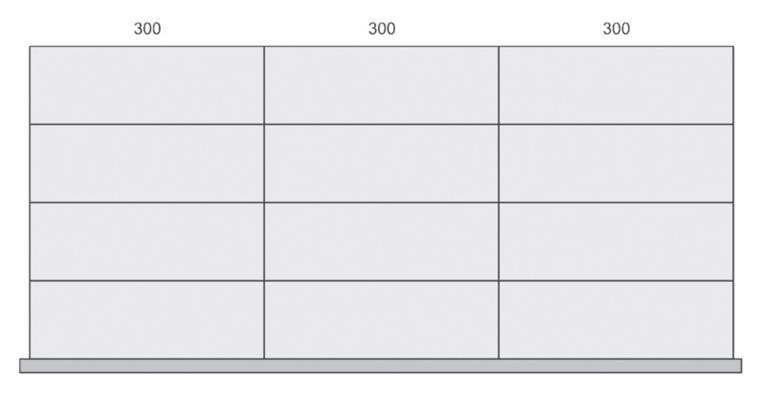 Schubladeneinteil.  Anzahl Fächer 16 Fronthöhe150 M-fachschienen 3 x 400 x 135