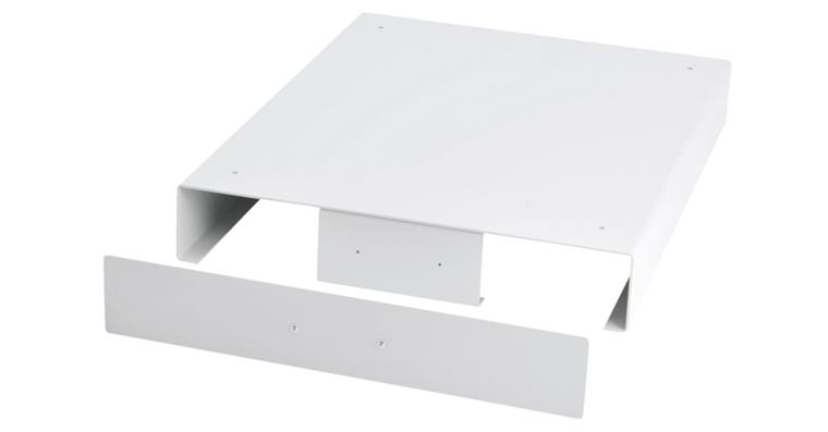 Pallet truck base 980x500x112 mm RAL 7035 w. 2 panels for cabinet width 980 mm