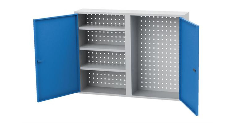 1084848100 Hängeschrank HxBxT 750x1000x200mm 2 Türen 3 Fachböden Gehäuse/Türen RAL7035/5012