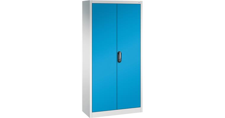 Flügeltür-Werkzeugschrank HxBxT 1950x930x500 mm 4 Einlegeböden RAL 5012