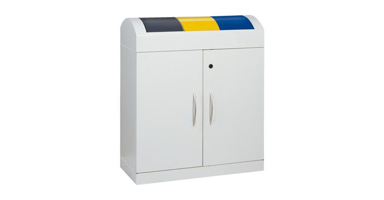 1085580102 Sorting system TD3 3 bins each 45 litres blue/yellow/grey 975x860x320 mm 38 kg