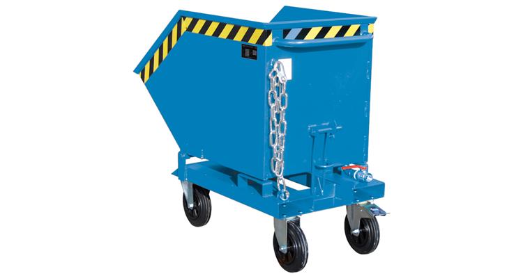 Späne-Kippmulde Inhalt 600 l LxBxH 1390x840x905 mm RAL 5012 Tragfähigkeit 300 kg
