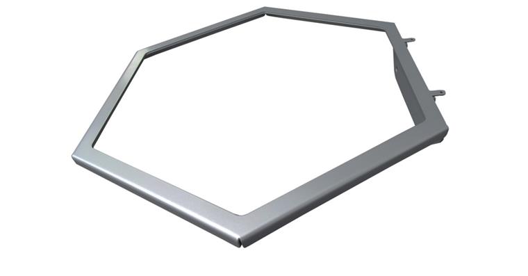 LIZZARD Müllbeutelhalter HxBxT 60x376x376 mm RAL 9006 für Reinigungsstation 85852 101