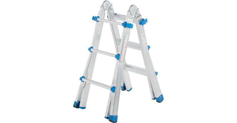 ATORN Alu-Teleskopleiter 4x3 mit Drahtbügelgelenk