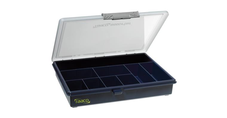Assortment box Assorter 5-9 240x43x195 mm, 9 compartments in 4 sizes