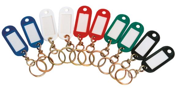 Schlüsselanhänger farbig sortiert Pack = 10 Stück ohne Nummern