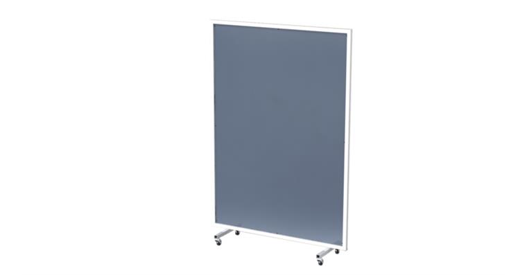 Mobile divider counter prot. virus prot. with 4 castors HxWxD 1831x1230x400 mm