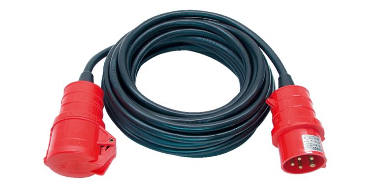 CEE high current extension cable 400 V/16 A 5-pin cable length 10 m
