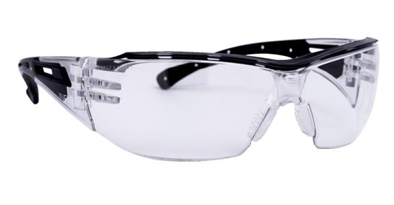 Schutzbrille Victor, Rahmen grau/türkis, Scheibe klar superentspiegelt