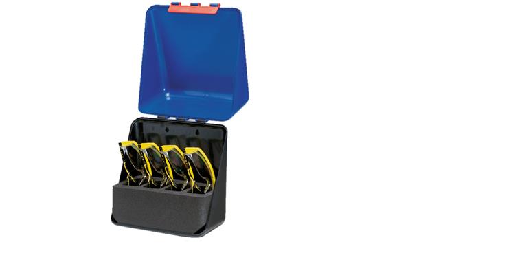 1093009181 Safety goggles box ABS plastic blue LxWxH 23.6x22.5x12.5cm f. 4 pairs of goggles