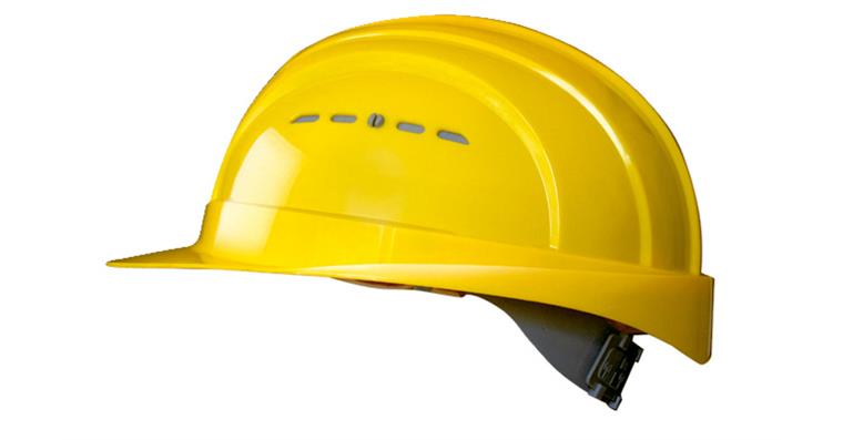 1093009502 Construction hard hat EuroGuard 4-point 30mm Euro slot mount size 53-61cm yellow