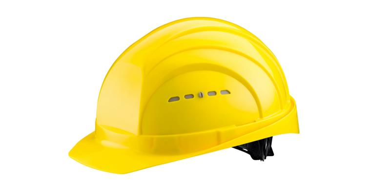1093009508 Construction hard hat EuroGuard 6-point 30mm Euro slot mount size 53-61cm yellow
