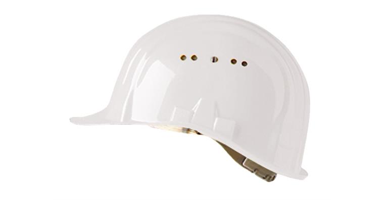 1093009510 Bau-Schutzhelm Baumeister 80 mit 2x16mm Aufnahme Gr. 53-61cm Weiß