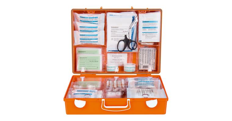 First aid case MT-CD orange contents acc. to DIN 13169 400x300x150 mm