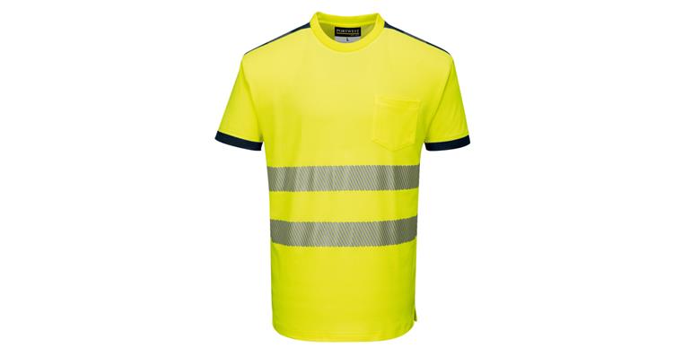 Warnschutz T-Shirt PW3 gelb/schwarz Klasse 2 Gr.XXL