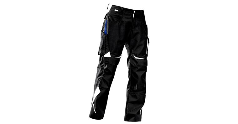 Trousers PULSSCHLAG High black/cornflower blue size 64