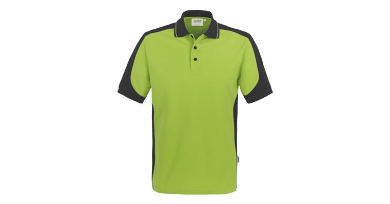 Polo-Shirt Contrast Mikralinar® kiwi/anthrazit Gr.M