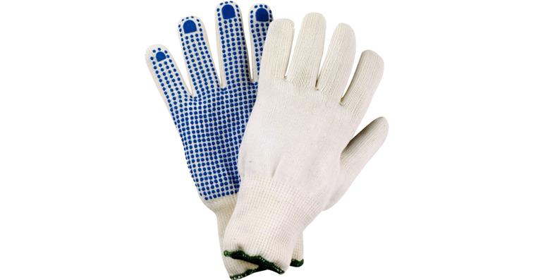 Strickhandschuh PVC-benoppt, CE-Cat. 2, EN420, EN388, Pack=12 Paar, Gr.10